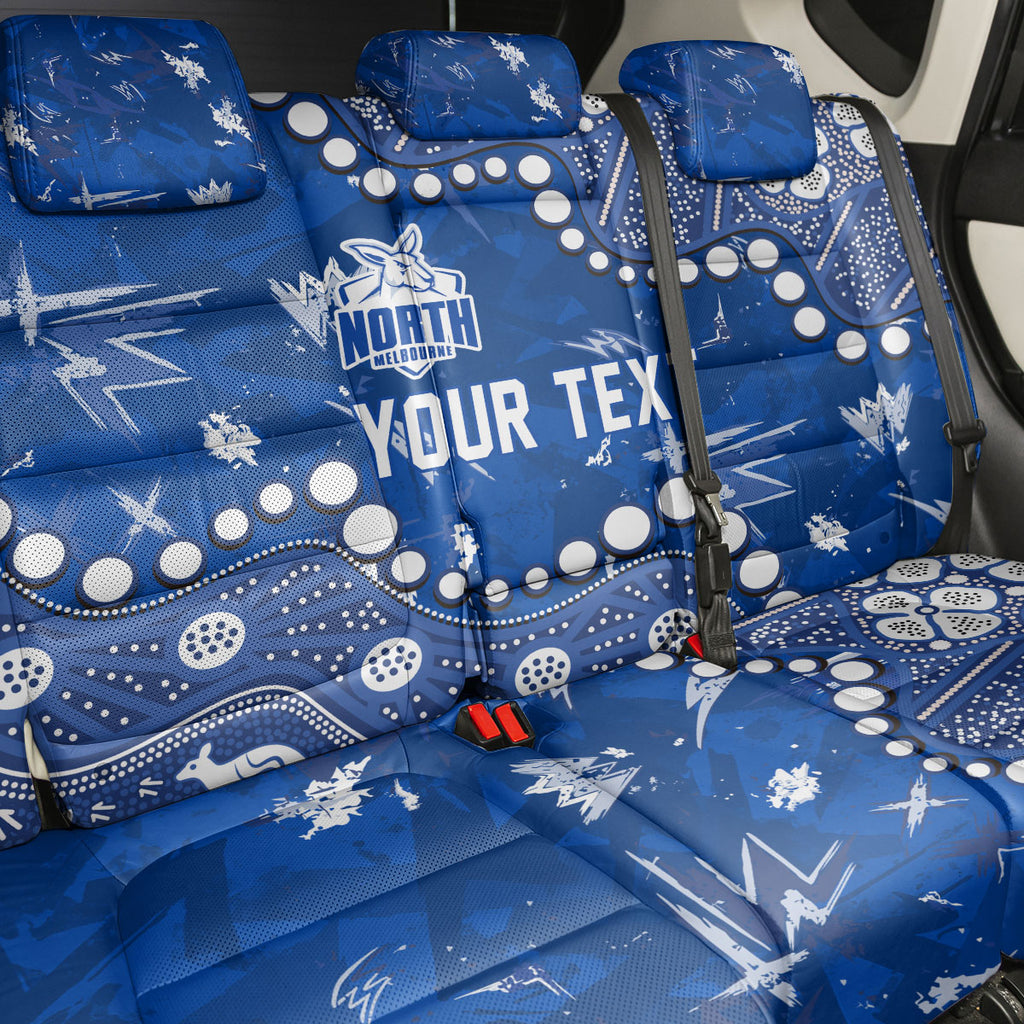 Personalized North Melbourne Kangaroos Back Car Seat Cover Aboriginal Pattern with Graffiti Style