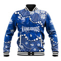 Personalized North Melbourne Kangaroos Baseball Jacket Aboriginal Pattern with Graffiti Style