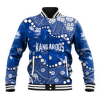Personalized North Melbourne Kangaroos Baseball Jacket Aboriginal Pattern with Graffiti Style