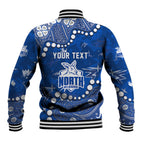 Personalized North Melbourne Kangaroos Baseball Jacket Aboriginal Pattern with Graffiti Style