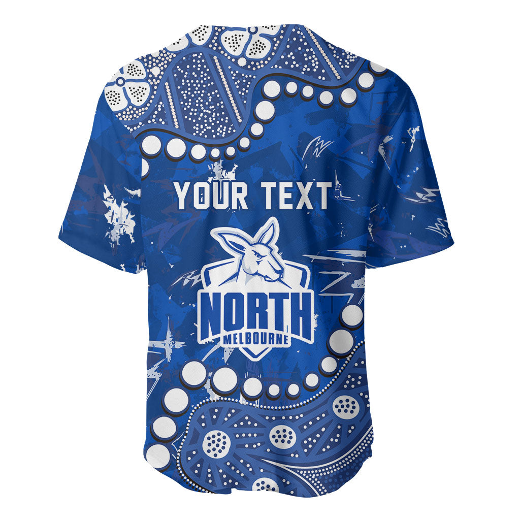 Personalized North Melbourne Kangaroos Baseball Jersey Aboriginal Pattern with Graffiti Style