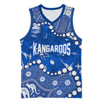 Personalized North Melbourne Kangaroos Basketball Jersey Aboriginal Pattern with Graffiti Style