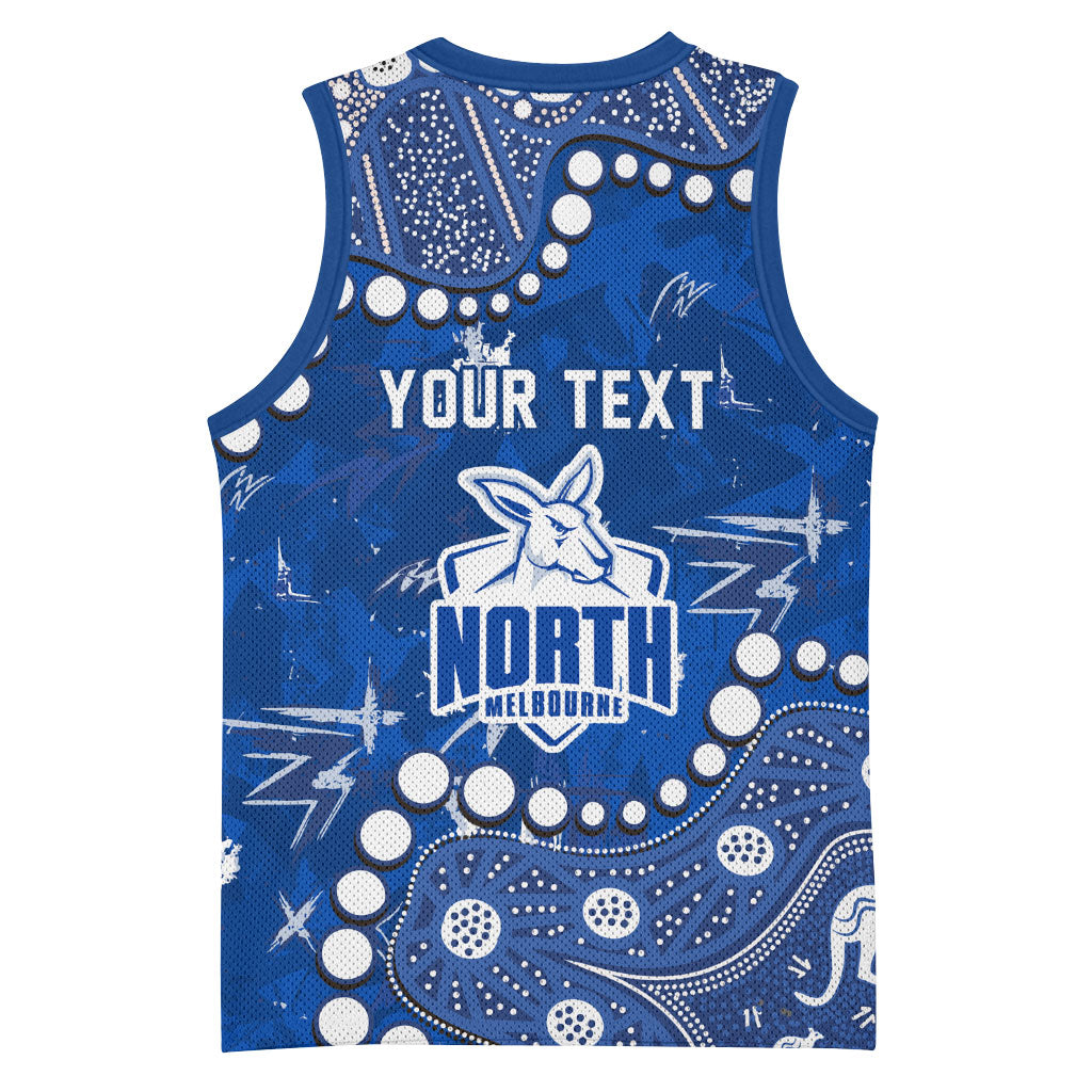 Personalized North Melbourne Kangaroos Basketball Jersey Aboriginal Pattern with Graffiti Style