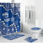 Personalized North Melbourne Kangaroos Bathroom Set Aboriginal Pattern with Graffiti Style