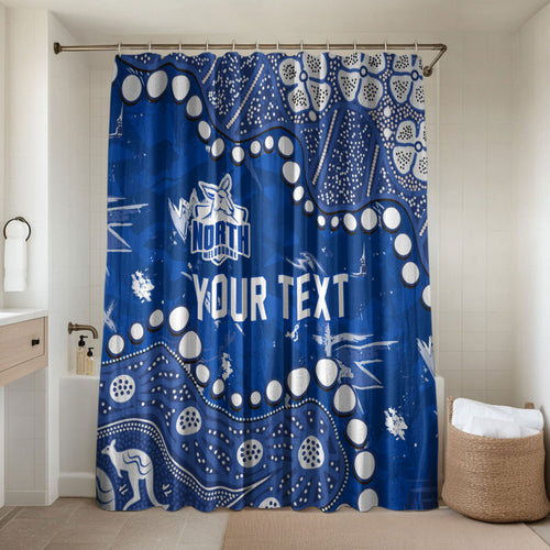 Personalized North Melbourne Kangaroos Bathroom Set Aboriginal Pattern with Graffiti Style