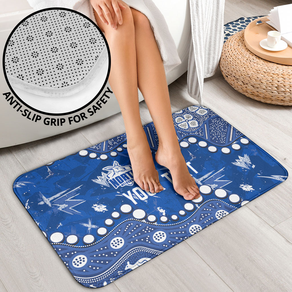 Personalized North Melbourne Kangaroos Bathroom Set Aboriginal Pattern with Graffiti Style
