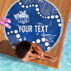 Personalized North Melbourne Kangaroos Beach Blanket Aboriginal Pattern with Graffiti Style
