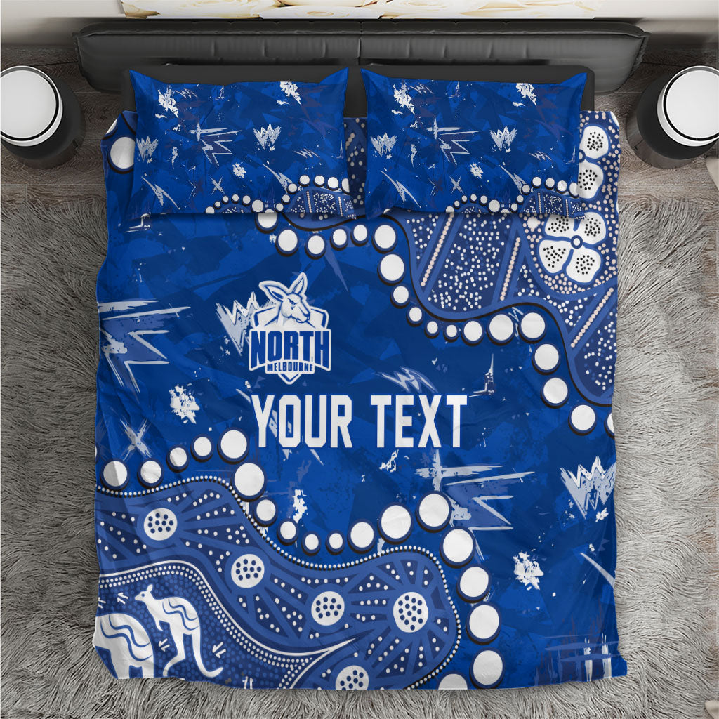 Personalized North Melbourne Kangaroos Bedding Set Aboriginal Pattern with Graffiti Style