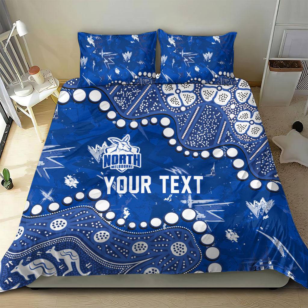 Personalized North Melbourne Kangaroos Bedding Set Aboriginal Pattern with Graffiti Style