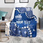 Personalized North Melbourne Kangaroos Blanket Aboriginal Pattern with Graffiti Style