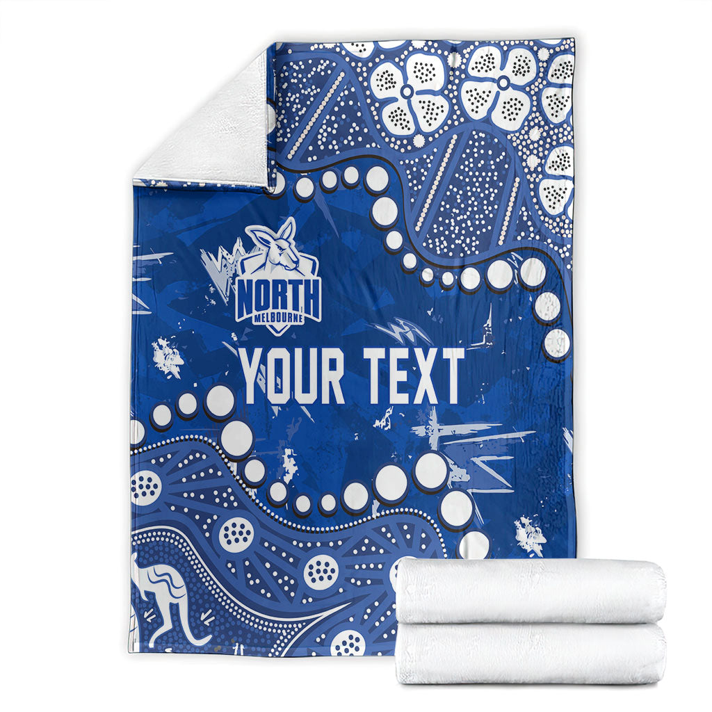 Personalized North Melbourne Kangaroos Blanket Aboriginal Pattern with Graffiti Style