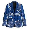 Personalized North Melbourne Kangaroos Blazer Aboriginal Pattern with Graffiti Style