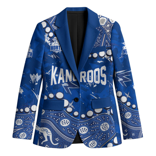 Personalized North Melbourne Kangaroos Blazer Aboriginal Pattern with Graffiti Style