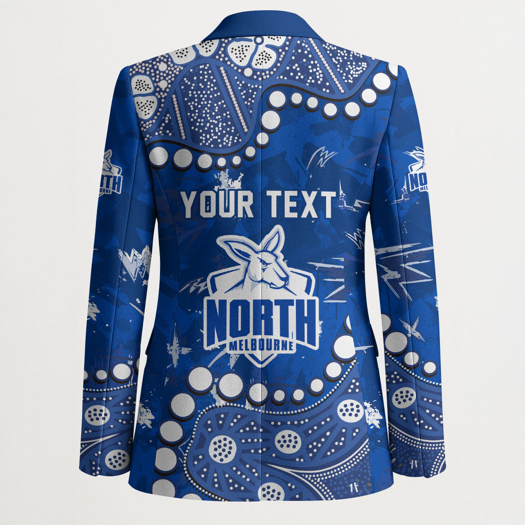 Personalized North Melbourne Kangaroos Blazer Aboriginal Pattern with Graffiti Style
