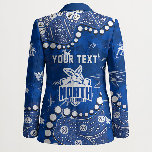 Personalized North Melbourne Kangaroos Blazer Aboriginal Pattern with Graffiti Style