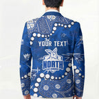 Personalized North Melbourne Kangaroos Blazer Aboriginal Pattern with Graffiti Style