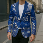 Personalized North Melbourne Kangaroos Blazer Aboriginal Pattern with Graffiti Style