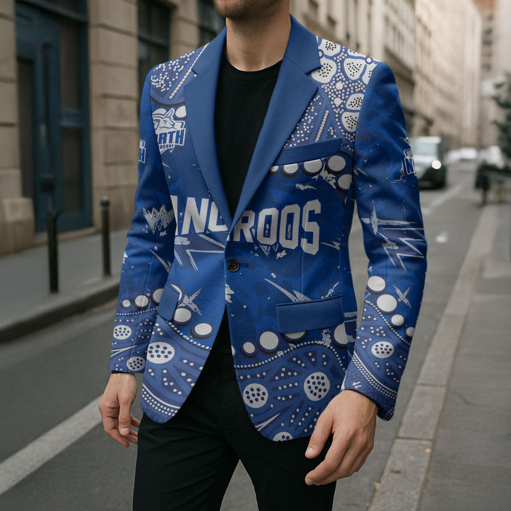 Personalized North Melbourne Kangaroos Blazer Aboriginal Pattern with Graffiti Style