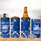 Personalized North Melbourne Kangaroos 4 in 1 Can Cooler Tumbler Aboriginal Pattern with Graffiti Style