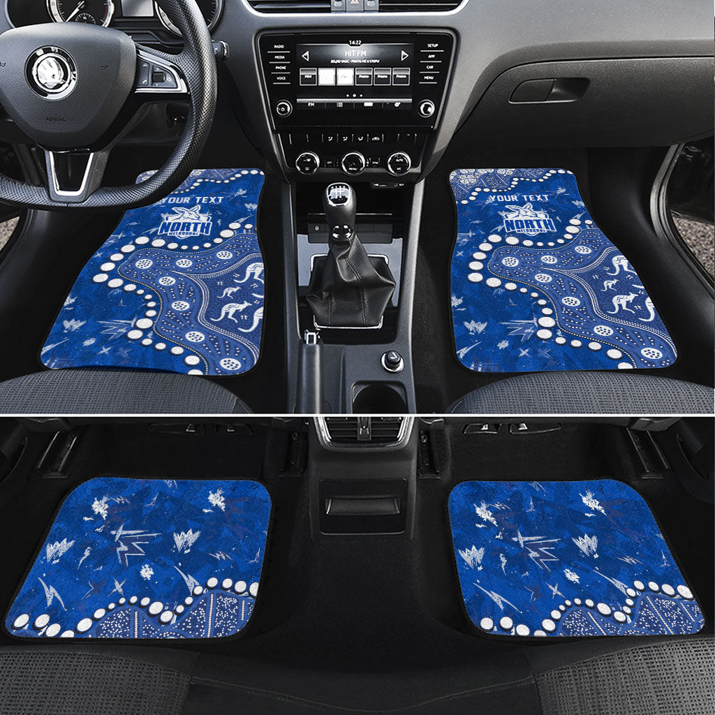 Personalized North Melbourne Kangaroos Car Mats Aboriginal Pattern with Graffiti Style