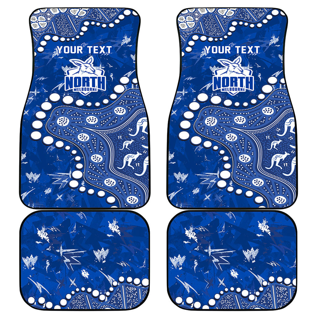 Personalized North Melbourne Kangaroos Car Mats Aboriginal Pattern with Graffiti Style