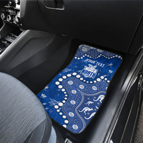 Personalized North Melbourne Kangaroos Car Mats Aboriginal Pattern with Graffiti Style