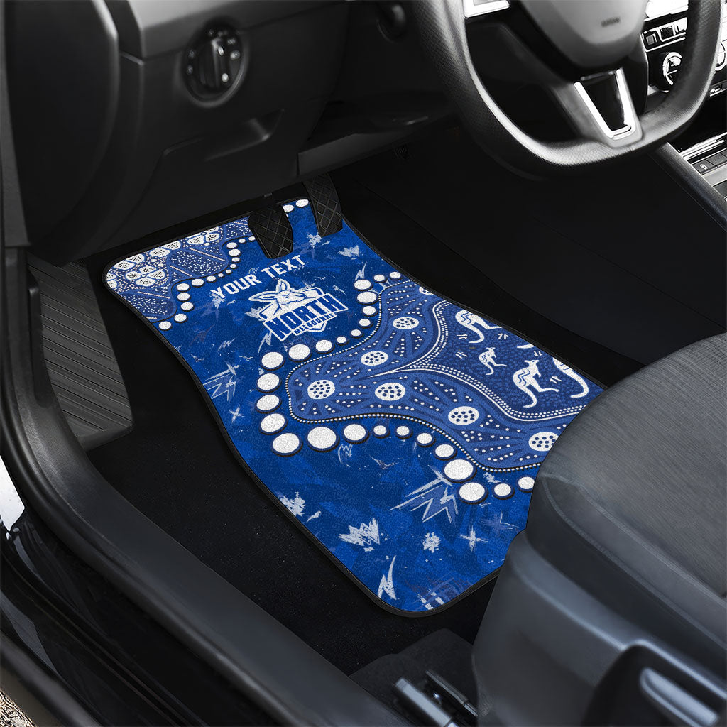 Personalized North Melbourne Kangaroos Car Mats Aboriginal Pattern with Graffiti Style