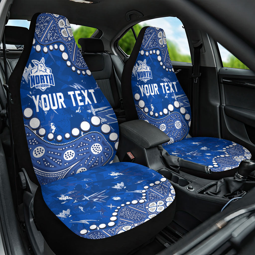 Personalized North Melbourne Kangaroos Car Seat Cover Aboriginal Pattern with Graffiti Style