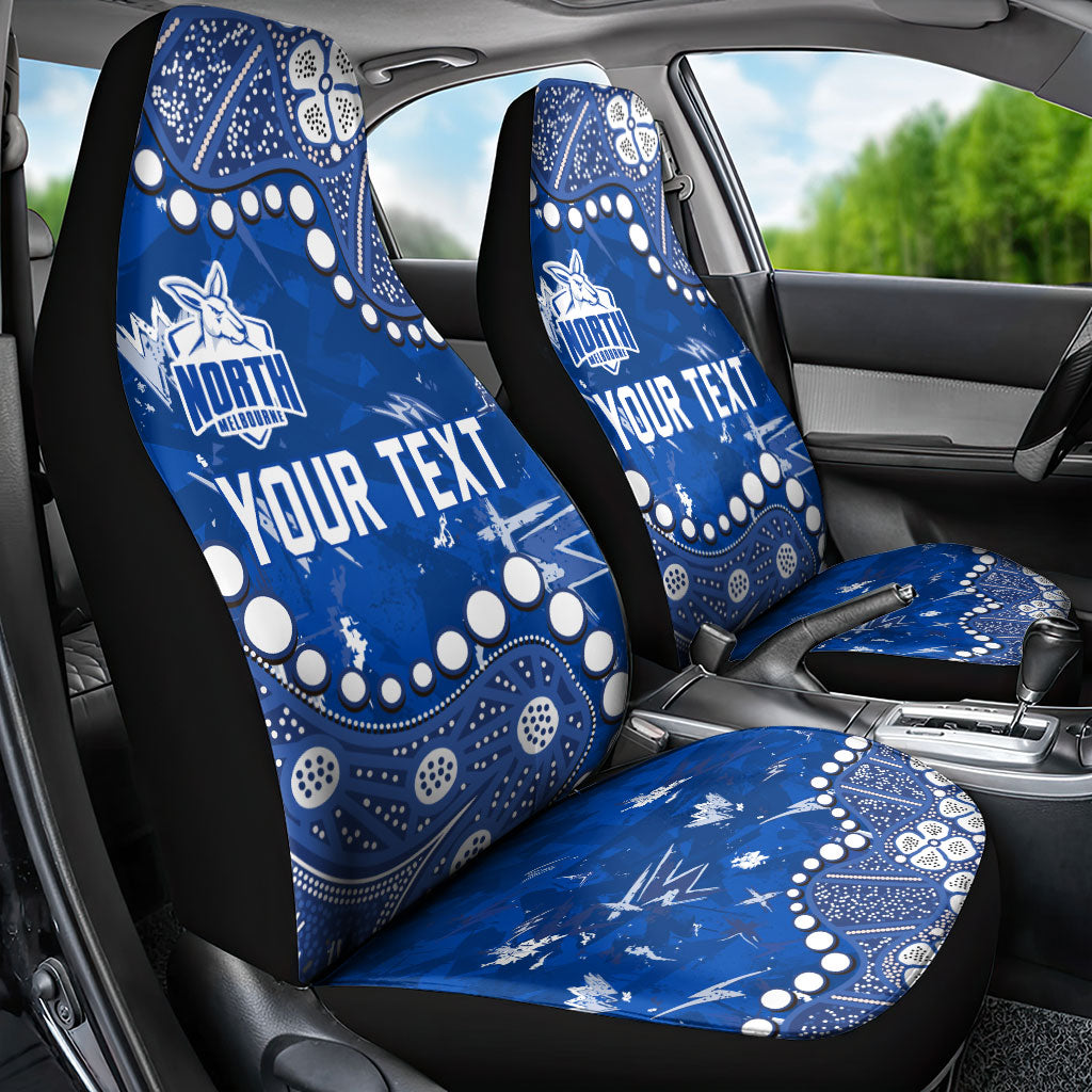 Personalized North Melbourne Kangaroos Car Seat Cover Aboriginal Pattern with Graffiti Style