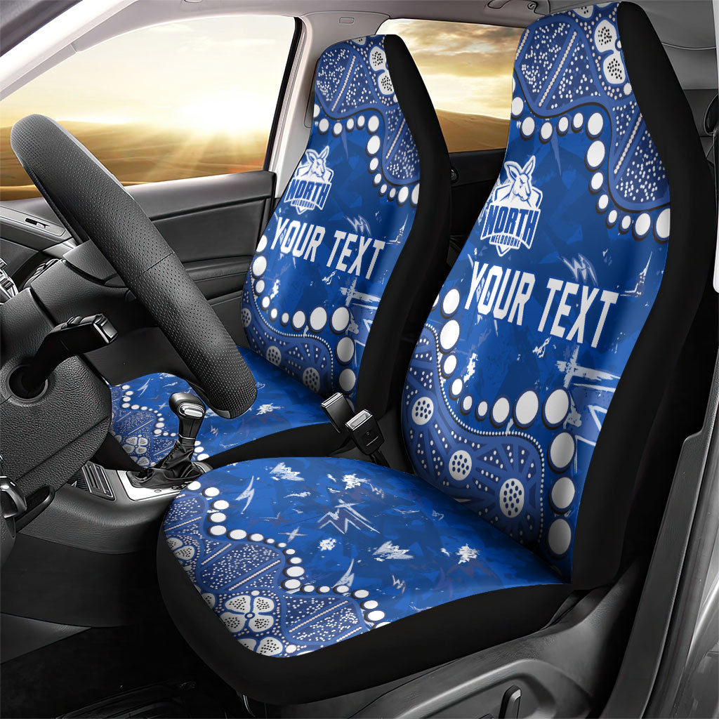 Personalized North Melbourne Kangaroos Car Seat Cover Aboriginal Pattern with Graffiti Style
