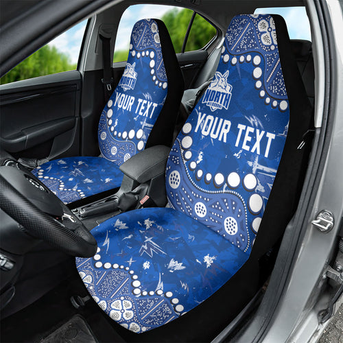 Personalized North Melbourne Kangaroos Car Seat Cover Aboriginal Pattern with Graffiti Style