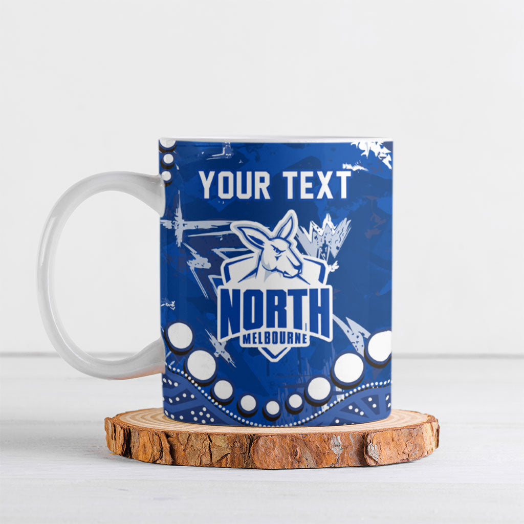 Personalized North Melbourne Kangaroos Ceramic Mug Aboriginal Pattern with Graffiti Style