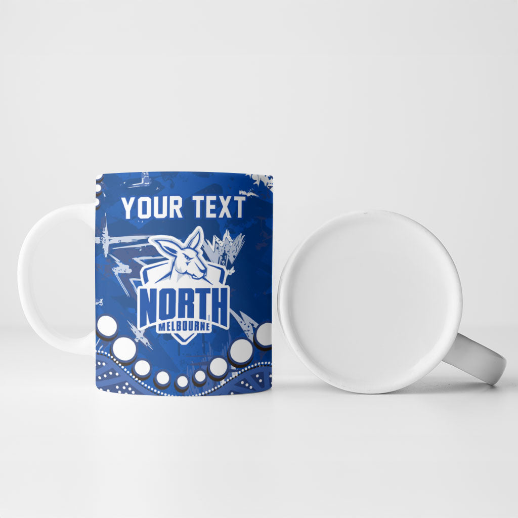 Personalized North Melbourne Kangaroos Ceramic Mug Aboriginal Pattern with Graffiti Style