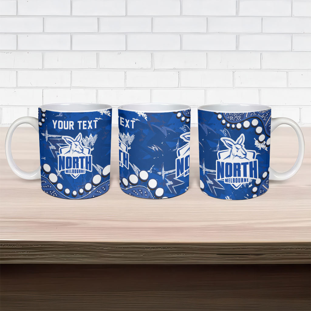 Personalized North Melbourne Kangaroos Ceramic Mug Aboriginal Pattern with Graffiti Style