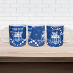 Personalized North Melbourne Kangaroos Ceramic Mug Aboriginal Pattern with Graffiti Style