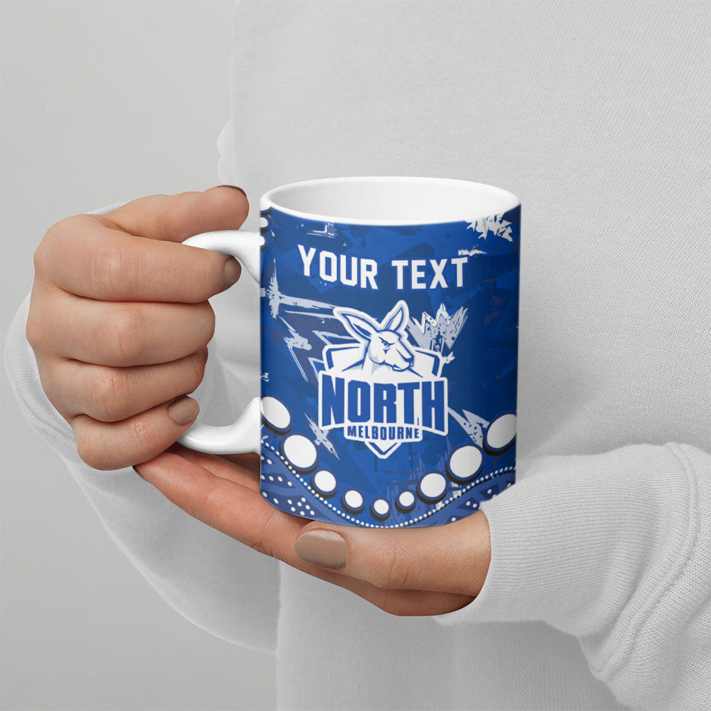 Personalized North Melbourne Kangaroos Ceramic Mug Aboriginal Pattern with Graffiti Style