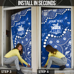 Personalized North Melbourne Kangaroos Door Cover Aboriginal Pattern with Graffiti Style