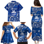 Personalized North Melbourne Kangaroos Family Matching Puletasi and Hawaiian Shirt Aboriginal Pattern with Graffiti Style