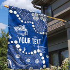 Personalized North Melbourne Kangaroos Garden Flag Aboriginal Pattern with Graffiti Style