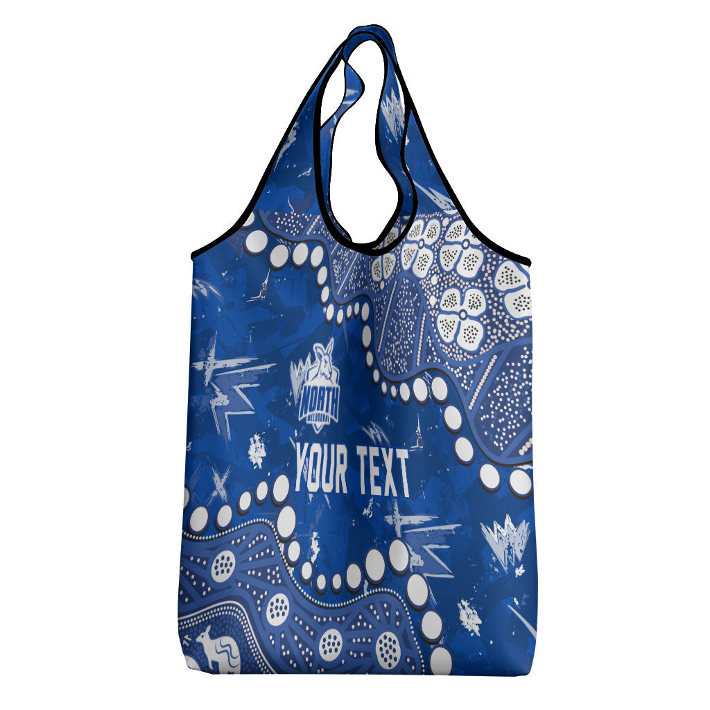 Personalized North Melbourne Kangaroos Grocery Bag Aboriginal Pattern with Graffiti Style