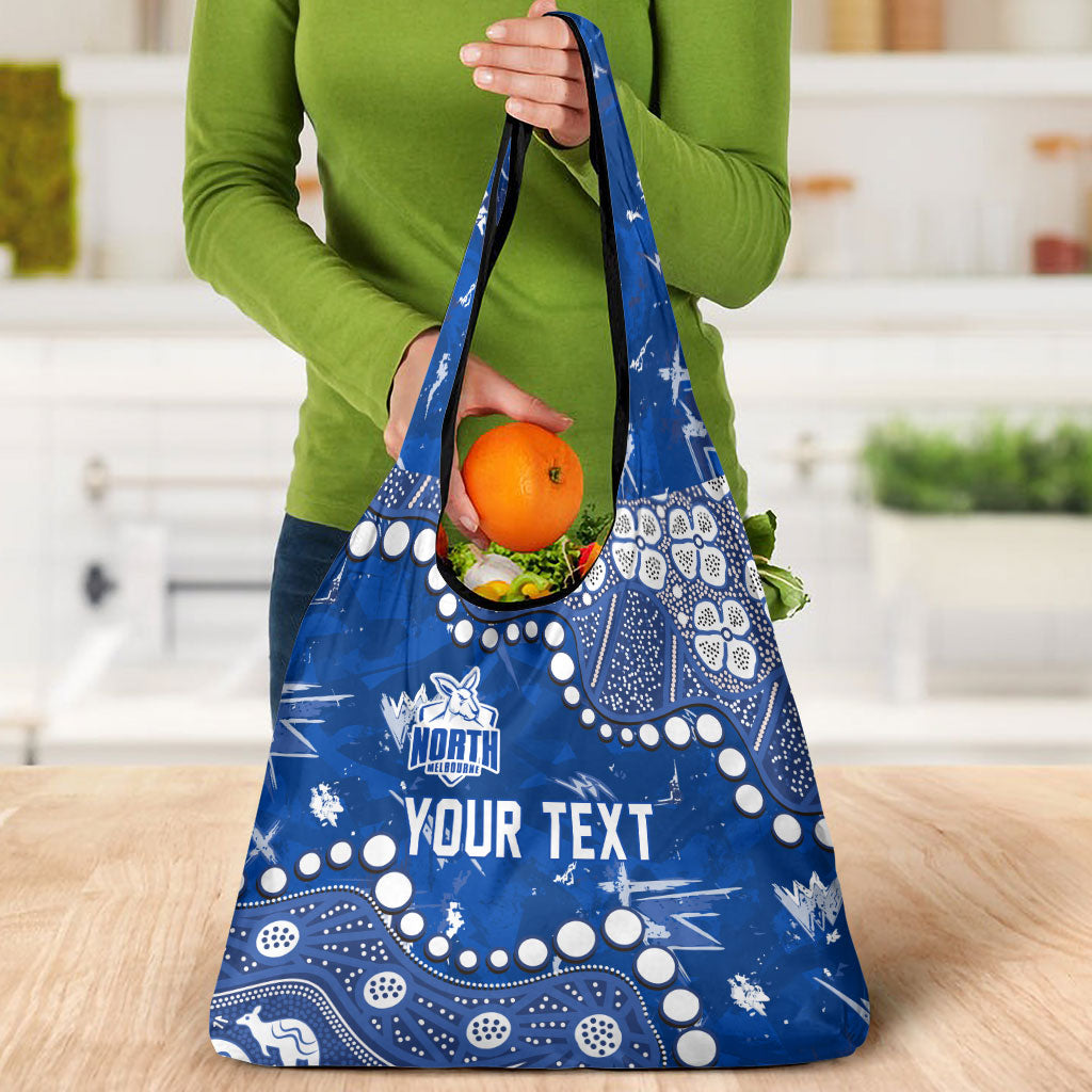 Personalized North Melbourne Kangaroos Grocery Bag Aboriginal Pattern with Graffiti Style