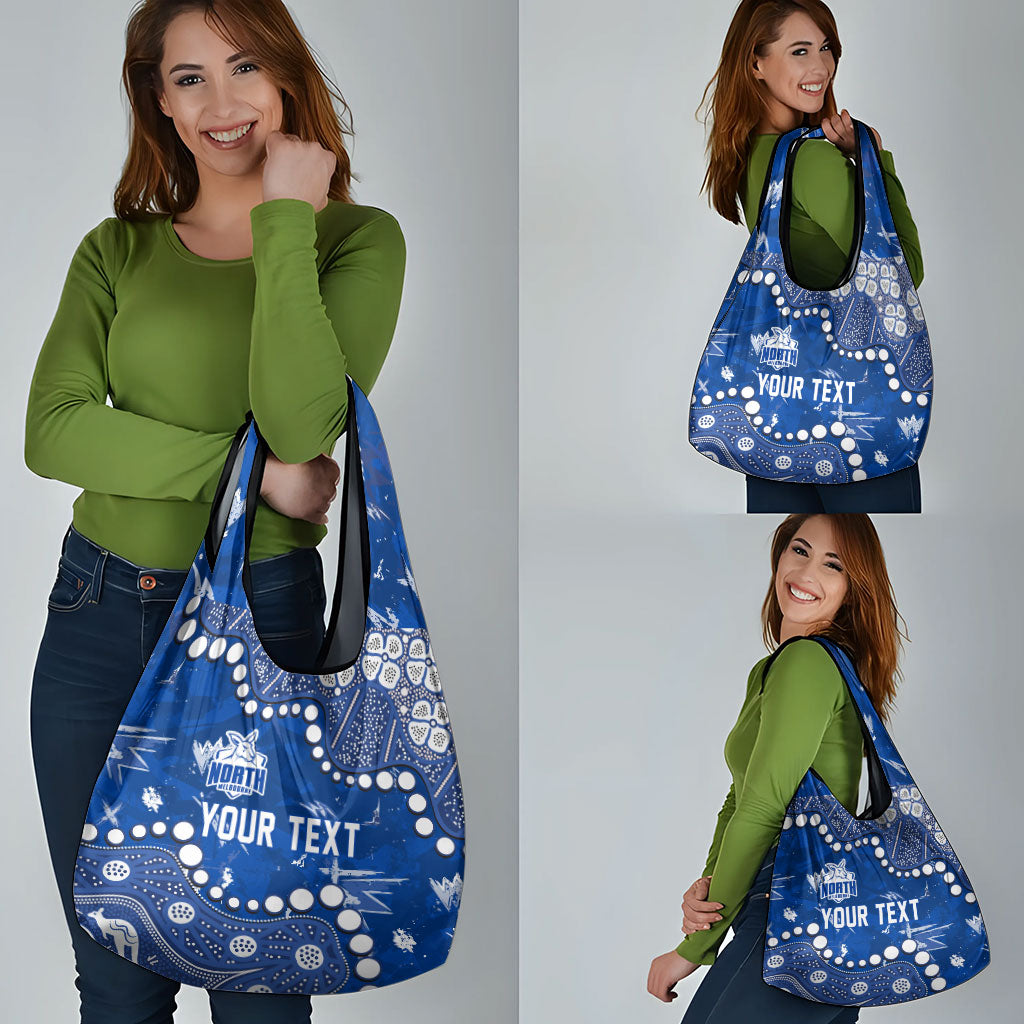 Personalized North Melbourne Kangaroos Grocery Bag Aboriginal Pattern with Graffiti Style