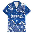 Personalized North Melbourne Kangaroos Hawaiian Shirt Aboriginal Pattern with Graffiti Style