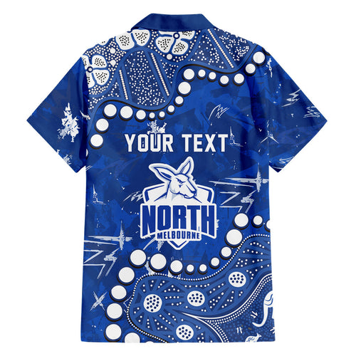 Personalized North Melbourne Kangaroos Hawaiian Shirt Aboriginal Pattern with Graffiti Style