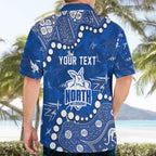 Personalized North Melbourne Kangaroos Hawaiian Shirt Aboriginal Pattern with Graffiti Style