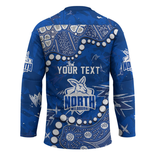 Personalized North Melbourne Kangaroos Hockey Jersey Aboriginal Pattern with Graffiti Style
