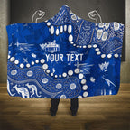 Personalized North Melbourne Kangaroos Hooded Blanket Aboriginal Pattern with Graffiti Style