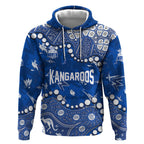 Personalized North Melbourne Kangaroos Hoodie Aboriginal Pattern with Graffiti Style