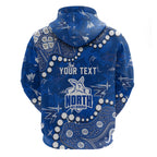 Personalized North Melbourne Kangaroos Hoodie Aboriginal Pattern with Graffiti Style