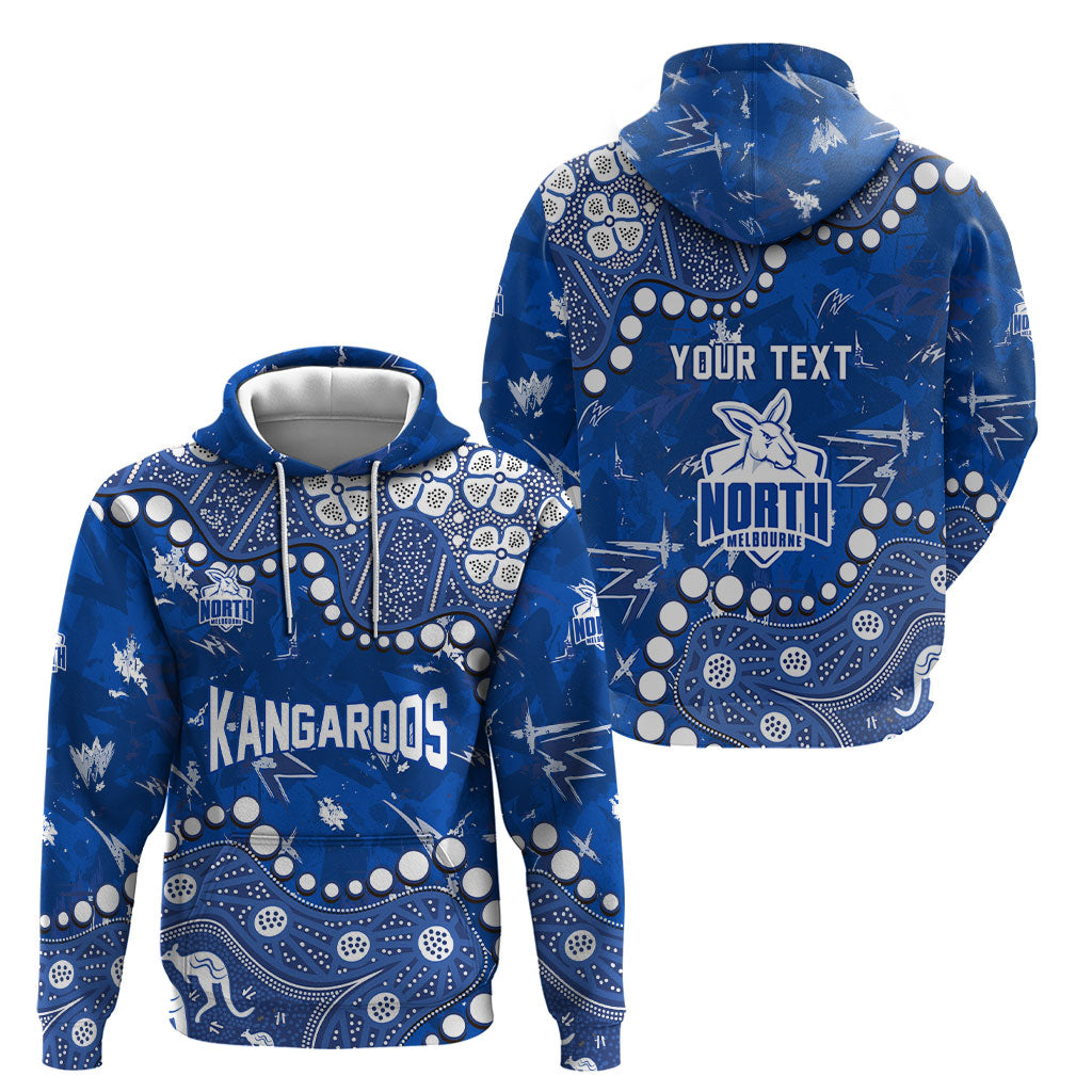 Personalized North Melbourne Kangaroos Hoodie Aboriginal Pattern with Graffiti Style